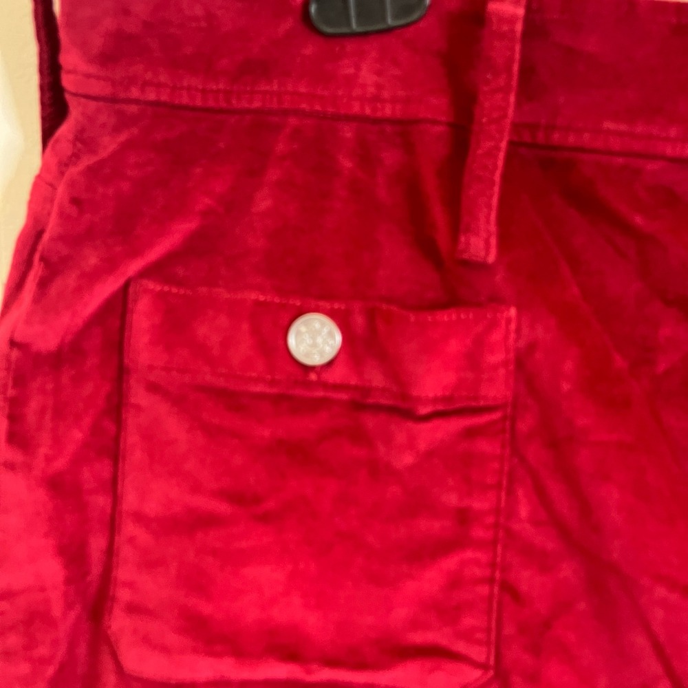 J. Crew Corduroy Lizzie Patch-Pocket Pants Women size 35 Red‎ Wide Leg Straight - Picture 6 of 12